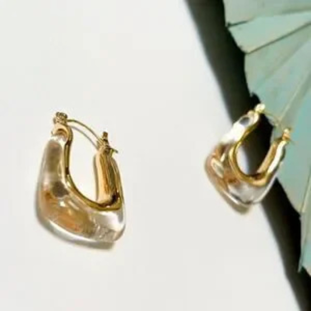 Clear Hoop Earrings N1431